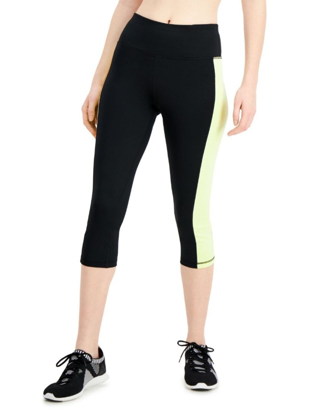 Ideology Activewear Womens Colorblocked Cropped Leggings
